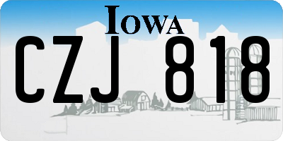 IA license plate CZJ818
