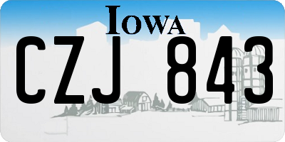 IA license plate CZJ843