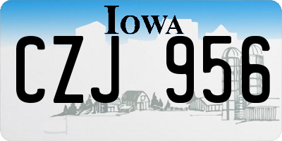 IA license plate CZJ956