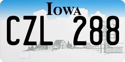 IA license plate CZL288