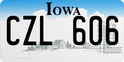 IA license plate CZL606