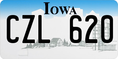 IA license plate CZL620