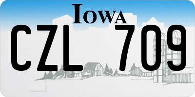 IA license plate CZL709