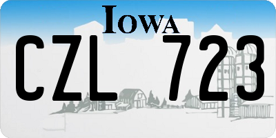IA license plate CZL723