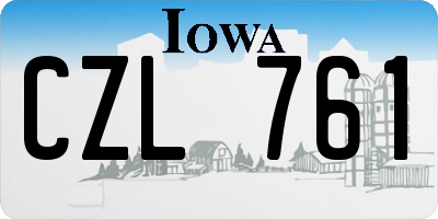 IA license plate CZL761