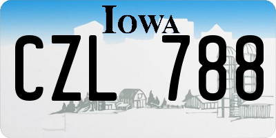 IA license plate CZL788