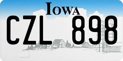 IA license plate CZL898