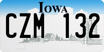 IA license plate CZM132