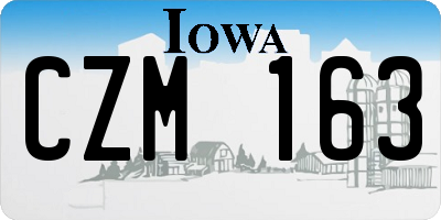 IA license plate CZM163