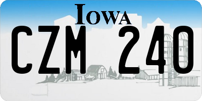 IA license plate CZM240