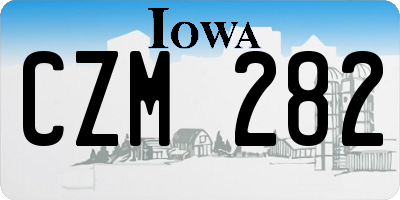 IA license plate CZM282