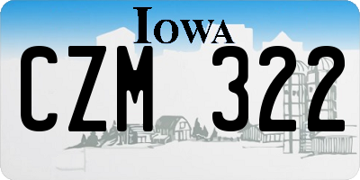 IA license plate CZM322