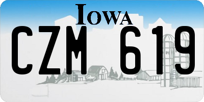 IA license plate CZM619