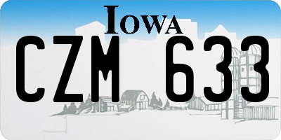 IA license plate CZM633