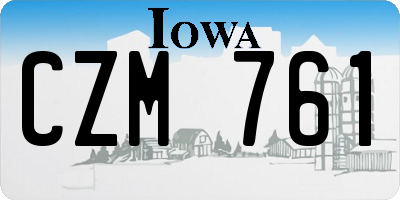 IA license plate CZM761