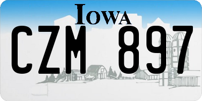 IA license plate CZM897