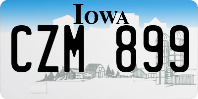 IA license plate CZM899