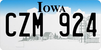 IA license plate CZM924