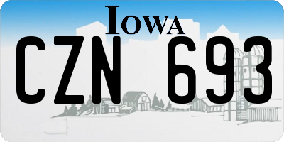 IA license plate CZN693