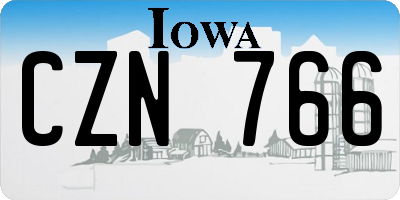 IA license plate CZN766