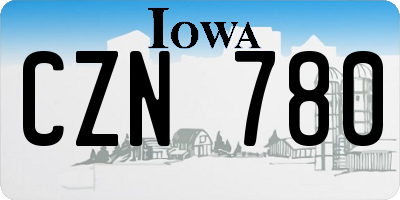IA license plate CZN780