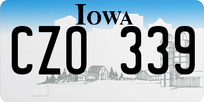 IA license plate CZO339