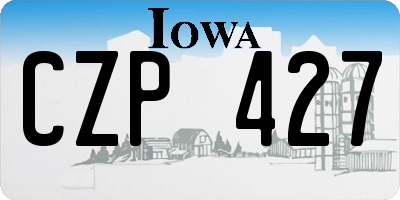 IA license plate CZP427