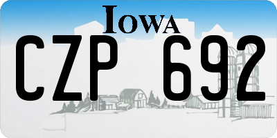 IA license plate CZP692