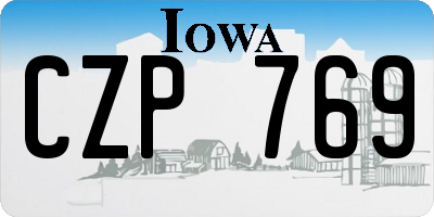 IA license plate CZP769