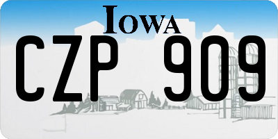IA license plate CZP909