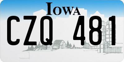 IA license plate CZQ481