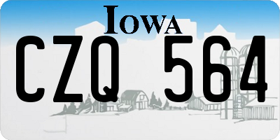 IA license plate CZQ564