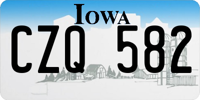 IA license plate CZQ582