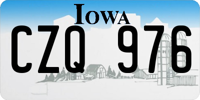 IA license plate CZQ976