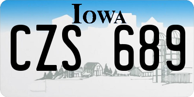 IA license plate CZS689