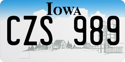 IA license plate CZS989