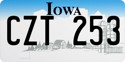 IA license plate CZT253