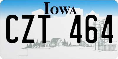 IA license plate CZT464