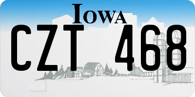 IA license plate CZT468