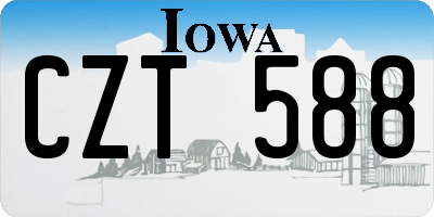 IA license plate CZT588