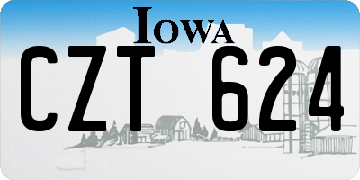 IA license plate CZT624