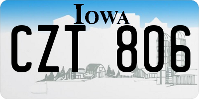 IA license plate CZT806