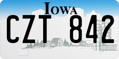 IA license plate CZT842