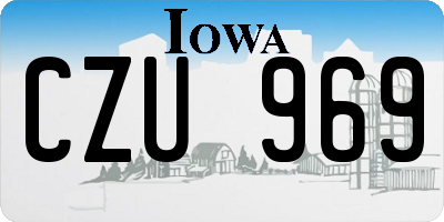 IA license plate CZU969