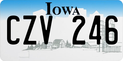 IA license plate CZV246