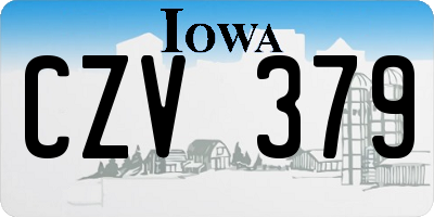 IA license plate CZV379