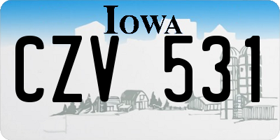 IA license plate CZV531