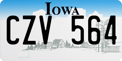 IA license plate CZV564