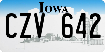 IA license plate CZV642