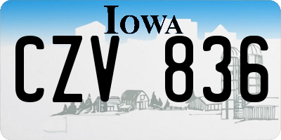 IA license plate CZV836